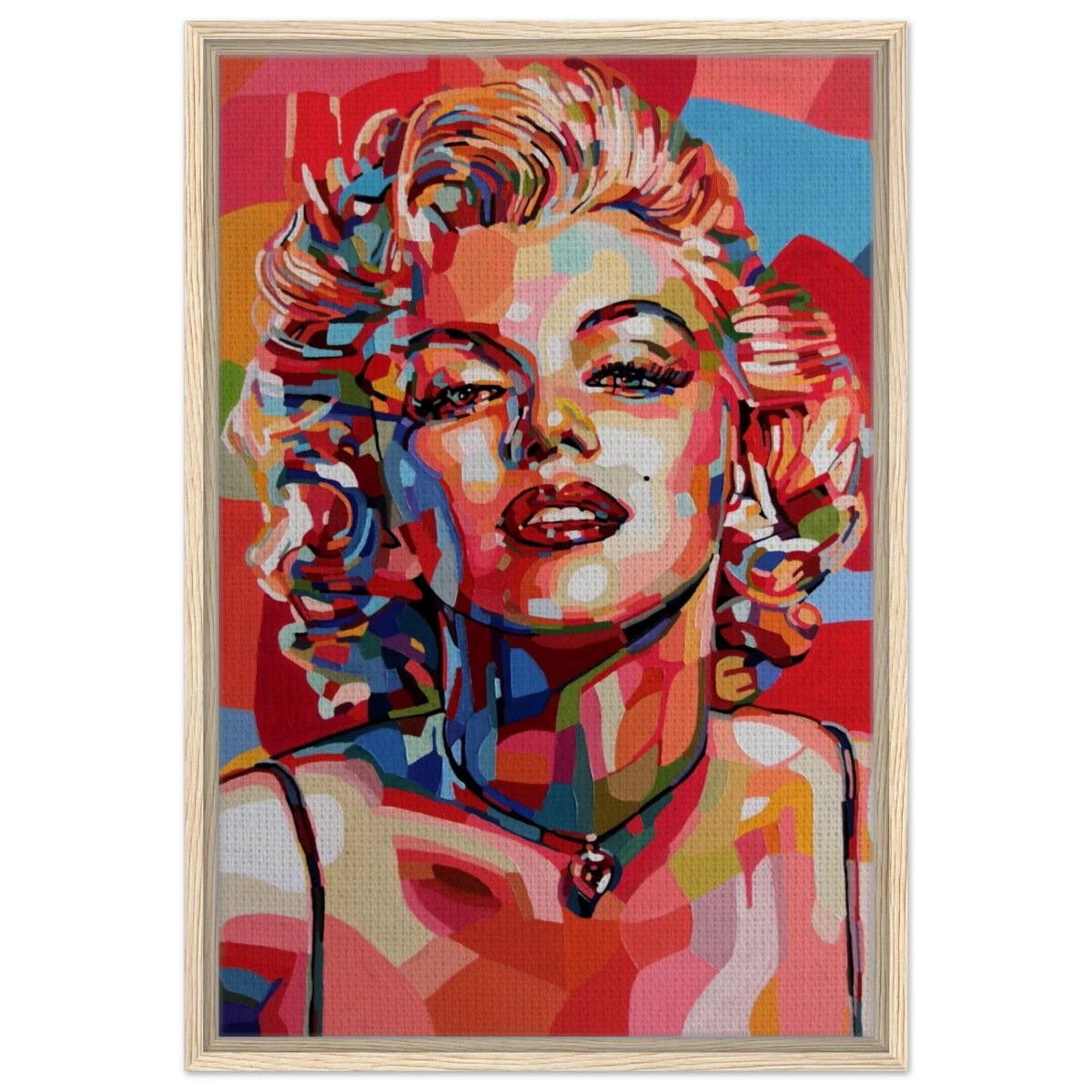 “Monroe Mosaic” | Wall Art Print - Framed Canvas - 50x75 cm / 20x30″ - Wood frame