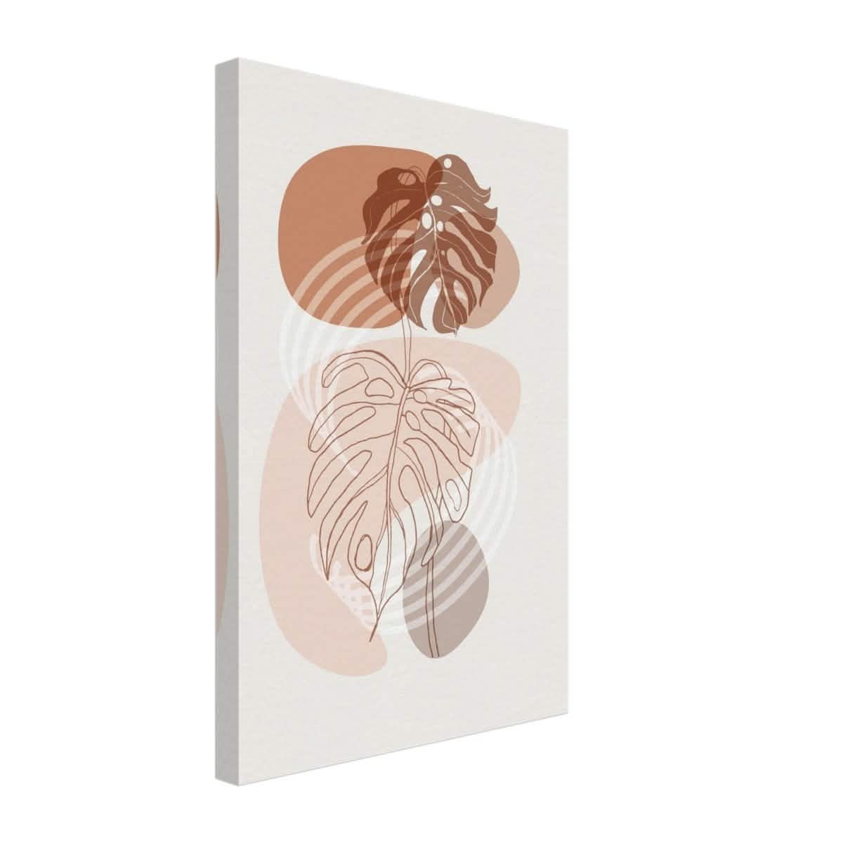 Monstera Minimal: Abstract Flow | Wall art Print - 30x45 cm / 12x18″ - Canvas -