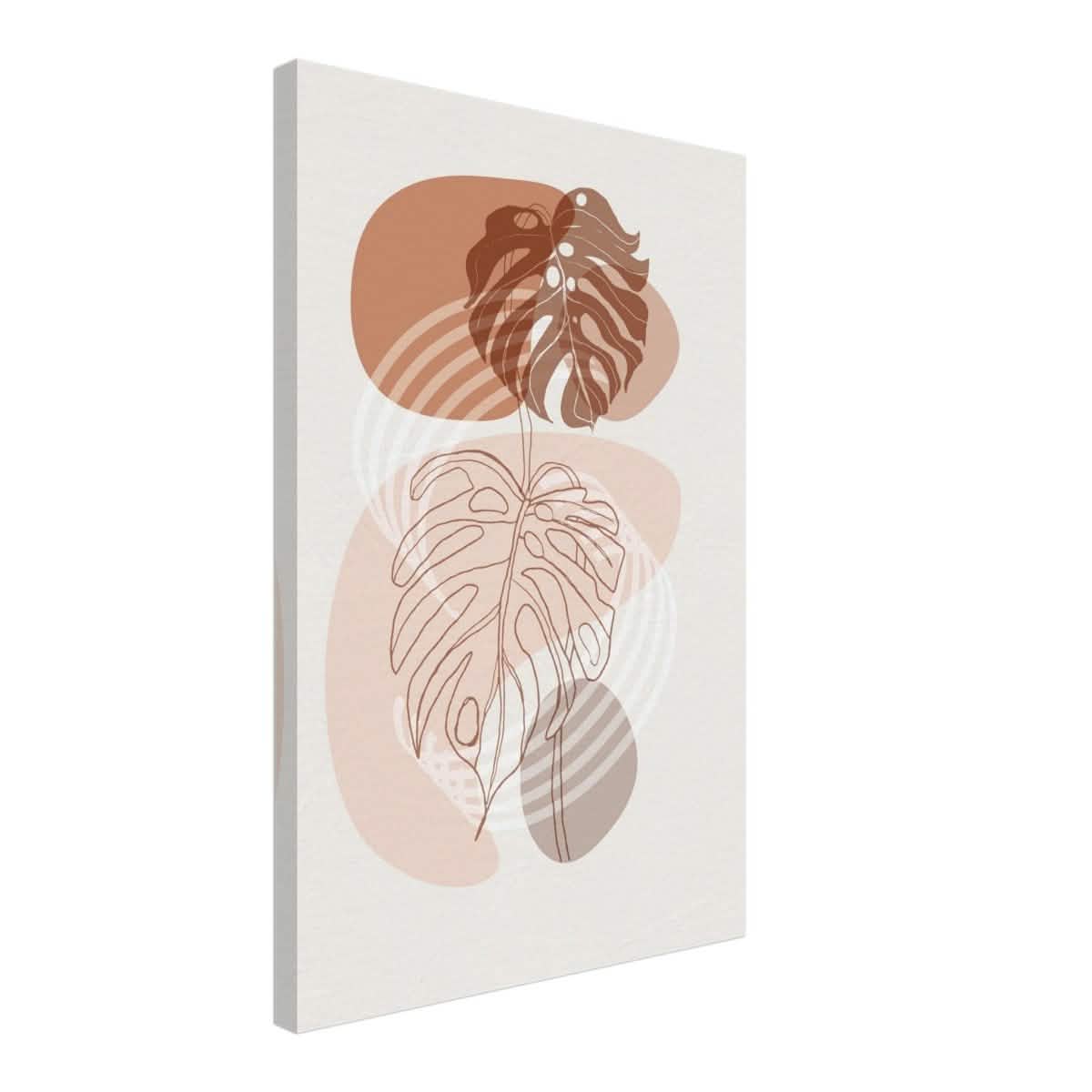 Monstera Minimal: Abstract Flow | Wall art Print - 40x60 cm / 16x24″ - Canvas -