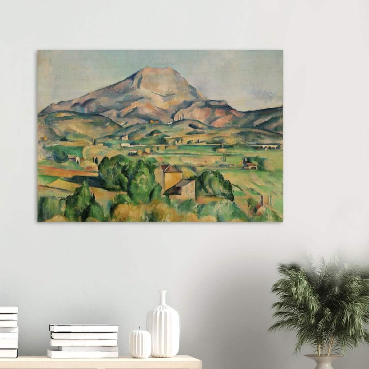 Mont Sainte - Victoire by Paul Cézanne - Wood Prints - 70x100 cm / 28x40″ - 10 mm