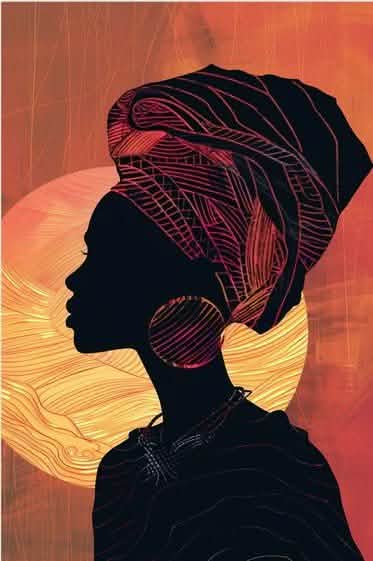 Moonlit Majesty: African Goddess Duo - Canvas - 30X45 CM / 12X18″ -