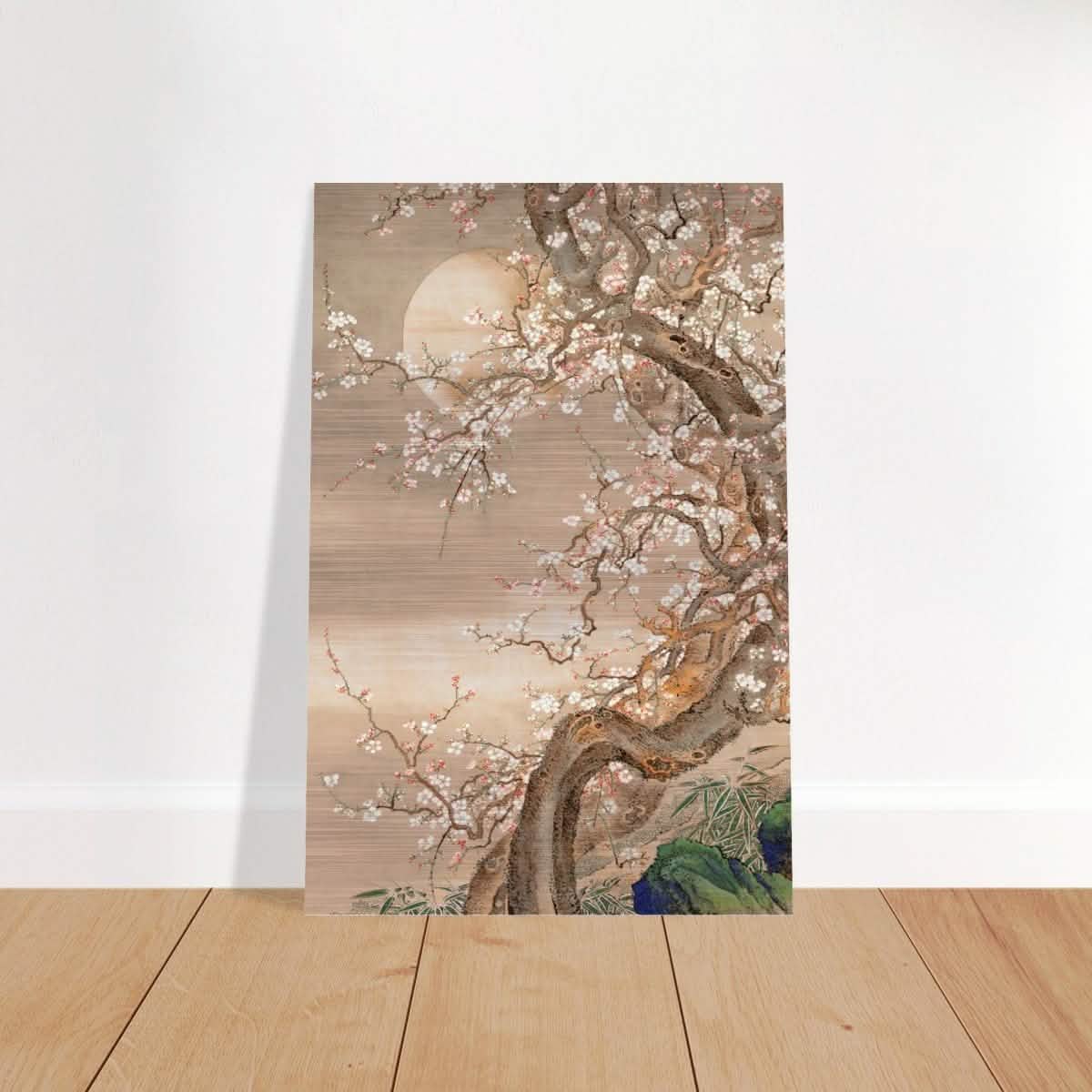 Moonlit Sakura Dance | Traditional Chinese/Japanese Botanical wall art print - Acrylic Print - 30x45 cm / 12x18″ -
