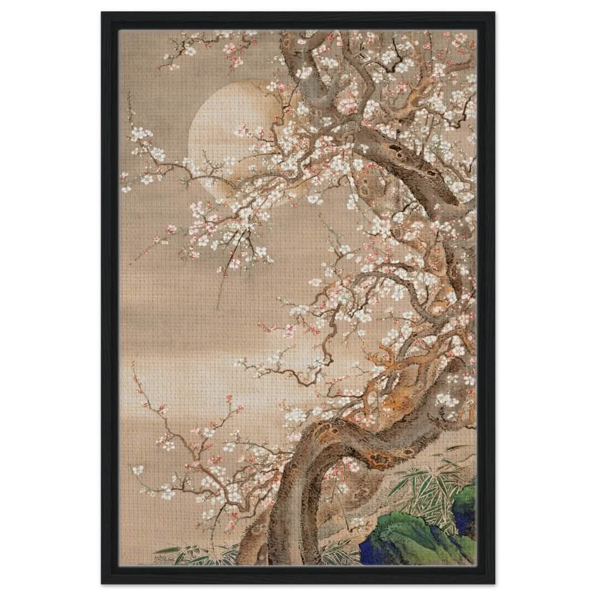 Moonlit Sakura Dance | Traditional Chinese/Japanese Botanical wall art print - Acrylic Print - 30x45 cm / 12x18″ -