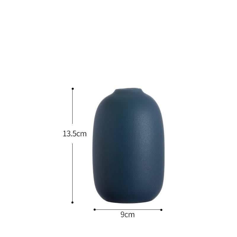 Morandi Ceramic Art Vase Collection – Minimalist Decorative Vases - Royal Blue -