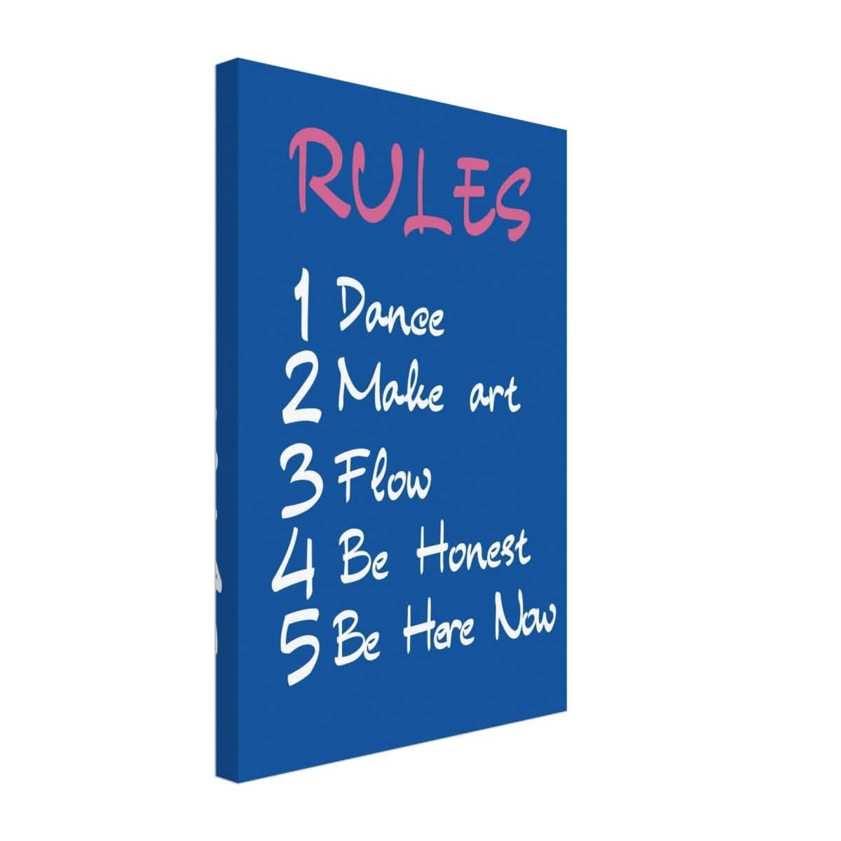 Motivational Art wall art print | Happiness Rules - Canvas - 30x45 cm / 12x18″ -