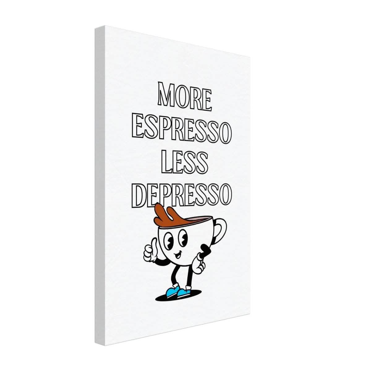 Motivational Art wall art print | More Espresso - Canvas - 30x45 cm / 12x18″ -