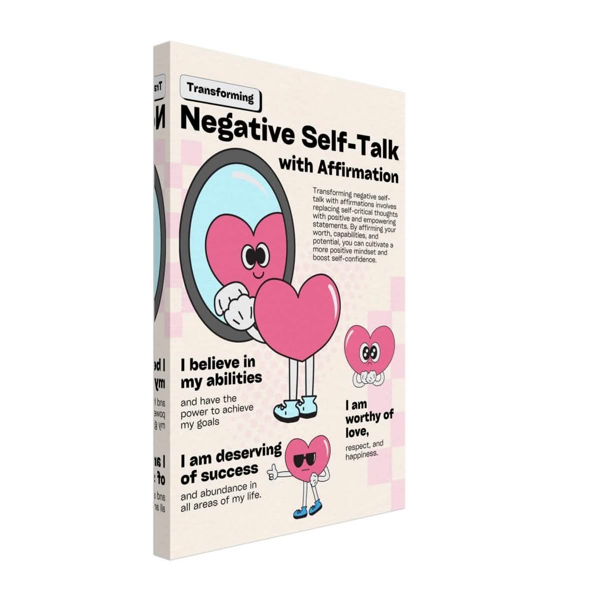 Motivational Art wall art print | Negative Self Talk - Canvas - 30x45 cm / 12x18″ -