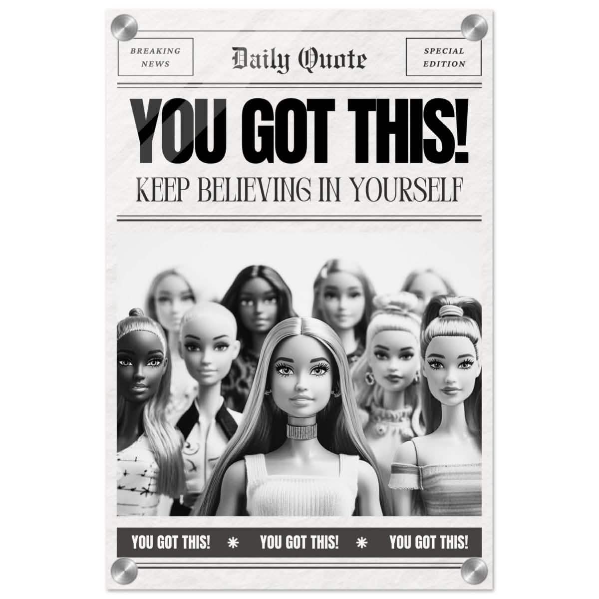 Motivational Art wall art print | You Got This! - Acrylic Print - 30x45 cm / 12x18″ -