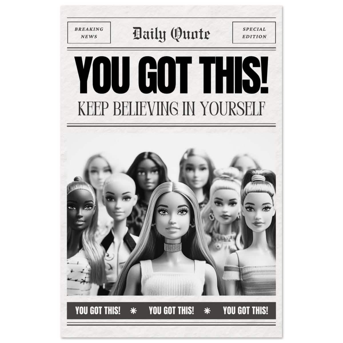 Motivational Art wall art print | You Got This! - Aluminum Print - 30x45 cm / 12x18″ -
