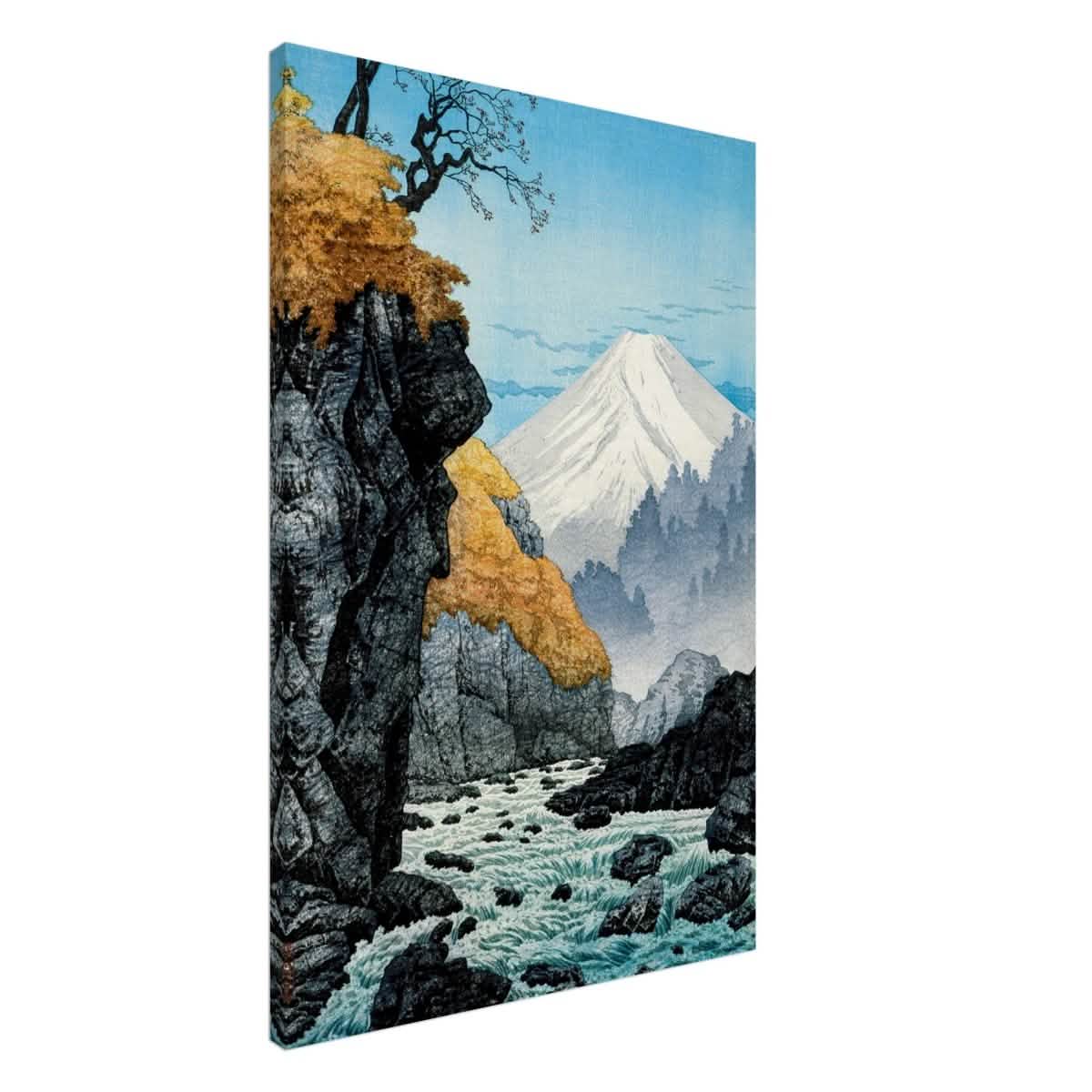 Mountainscape Harmony | Traditional Japanese Landscape Art - Canvas - 60x90 cm / 24x36″ -