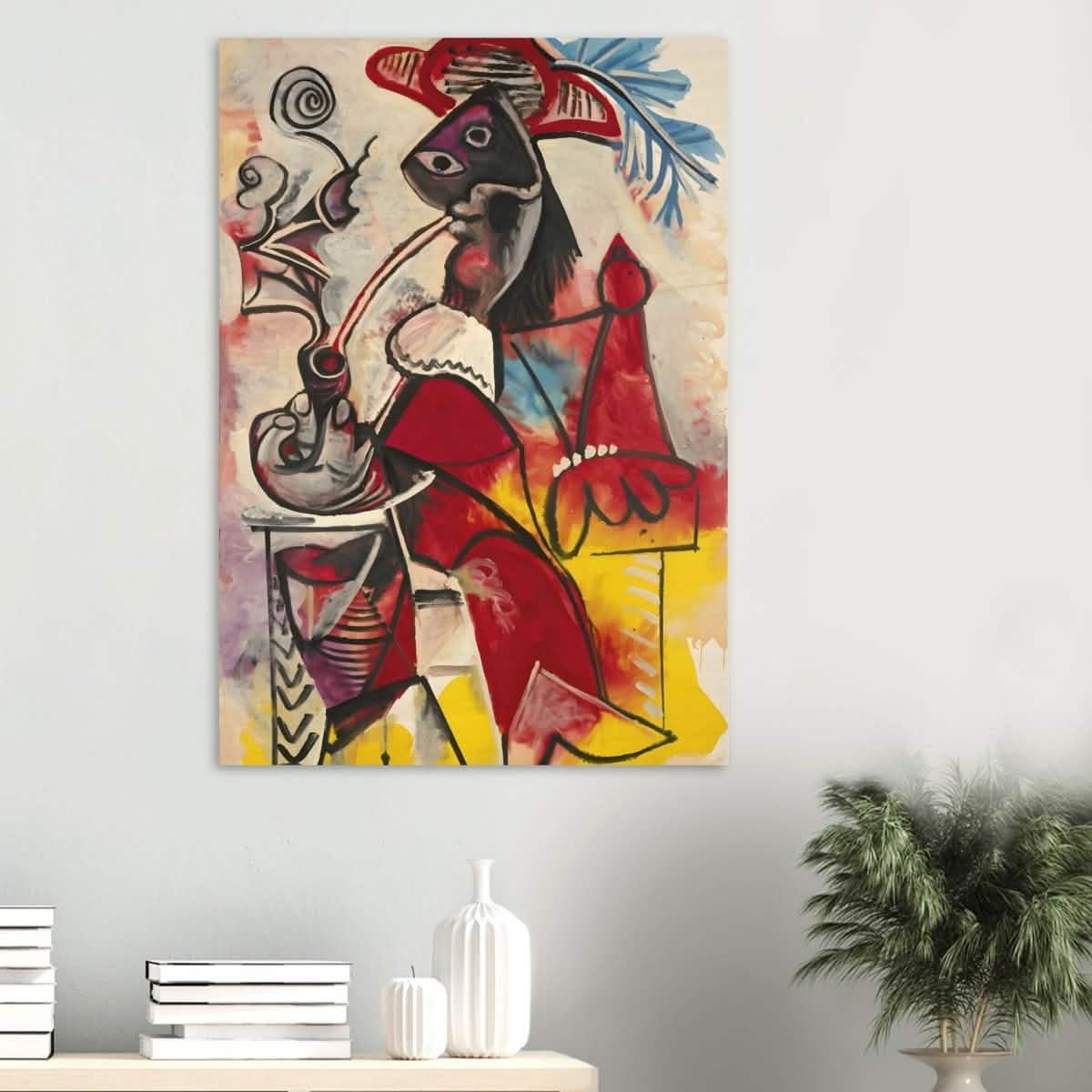Mousquetaire À La Pipe by Pablo Picasso 1969 - Wood Prints - 70x100 cm / 28x40″ - 20 mm
