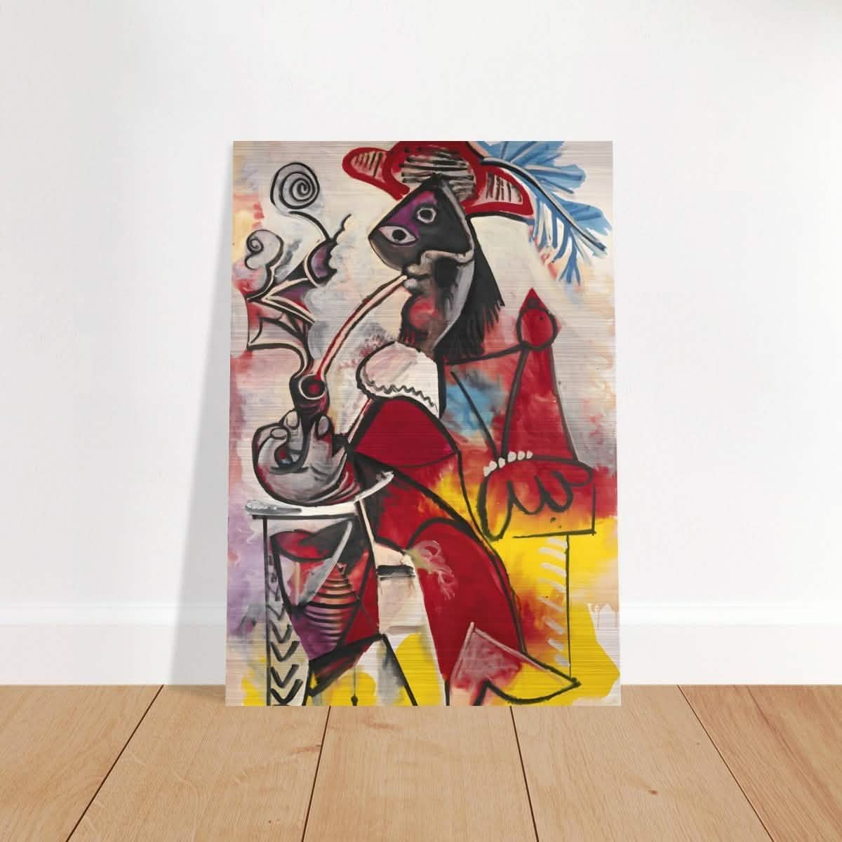 Mousquetaire À La Pipe by Pablo Picasso 1969 - Brushed Aluminum Print - 70x100 cm / 28x40″ -
