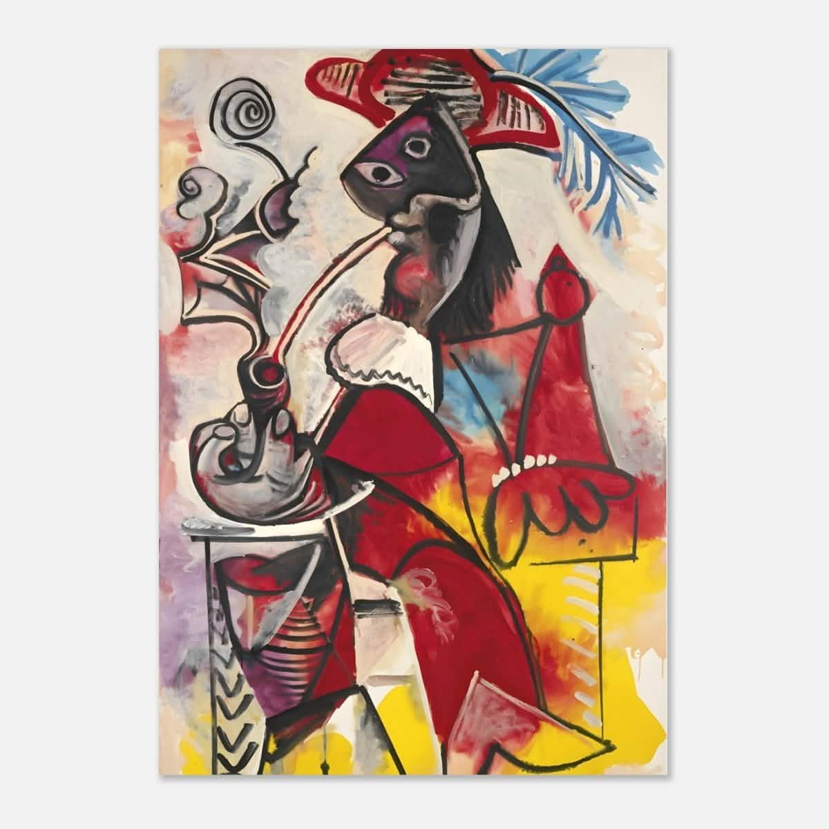 Mousquetaire À La Pipe by Pablo Picasso 1969 - Aluminum Print - 70x100 cm / 28x40″ -