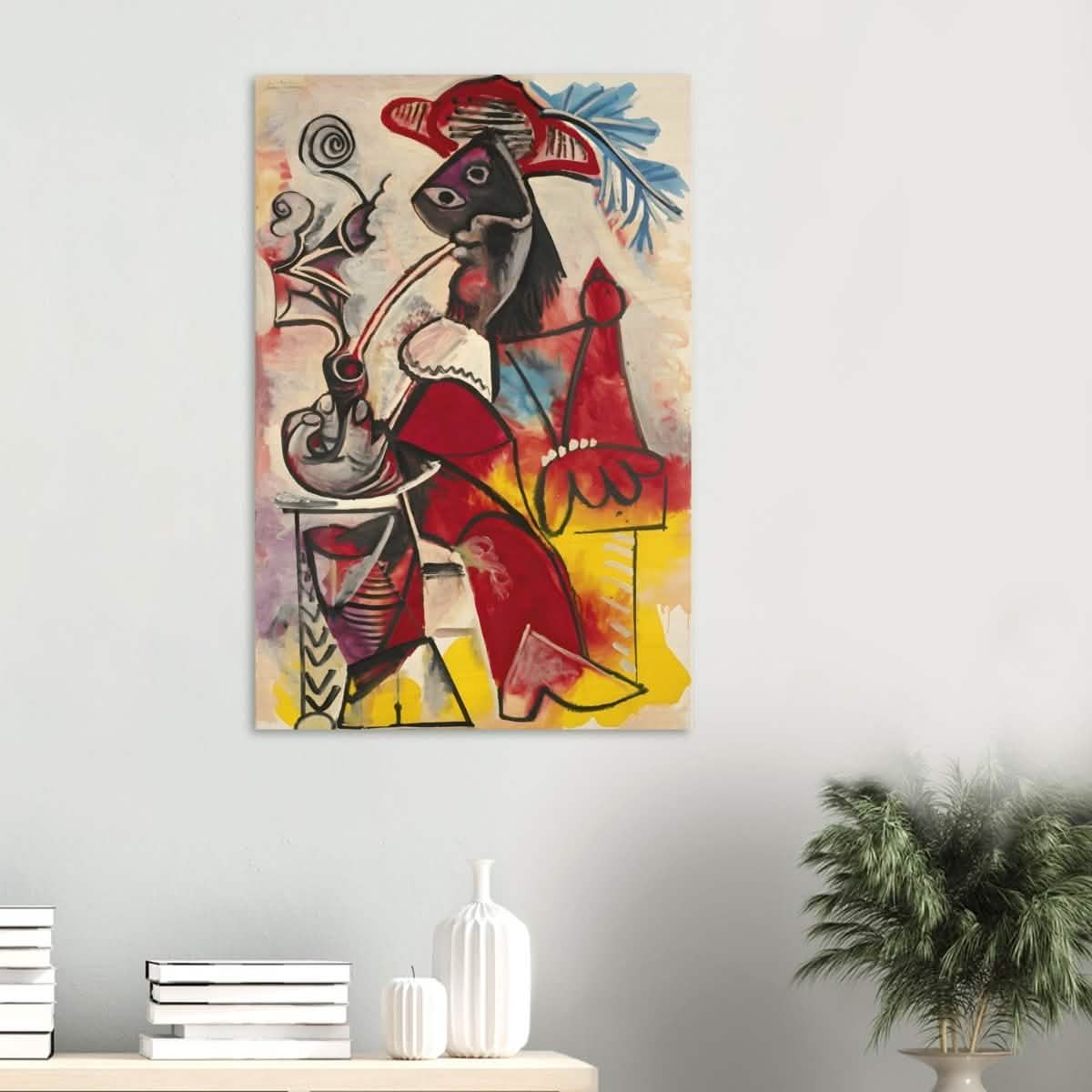 Mousquetaire À La Pipe by Pablo Picasso 1969 - Wood Prints - 60x90 cm / 24x36″ - 10 mm