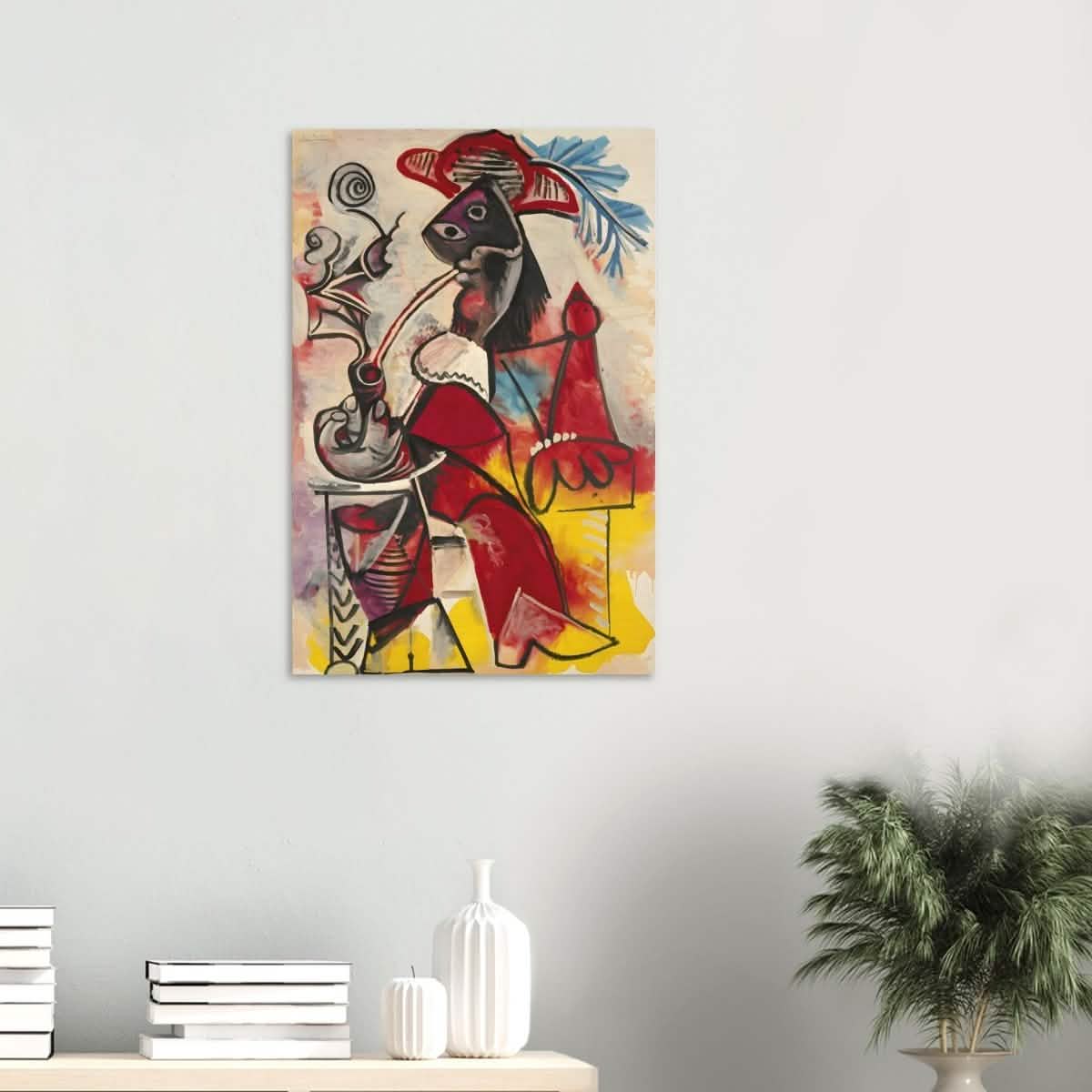 Mousquetaire À La Pipe by Pablo Picasso 1969 - Wood Prints - 50x75 cm / 20x30″ - 10 mm