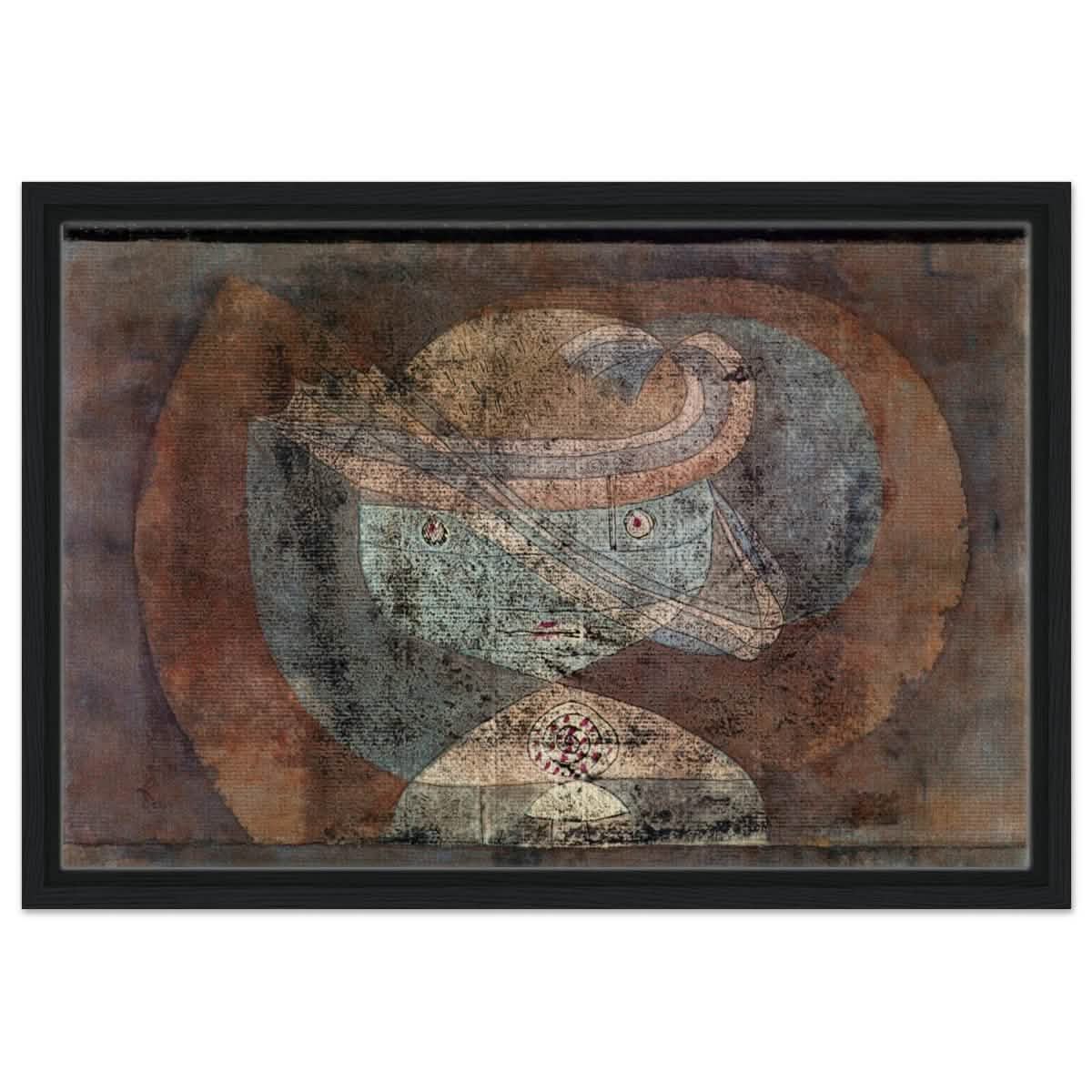 Movement around a Child (1928) by Paul Klee | Vintage wall art print - Framed Canvas - 40x60 cm / 16x24″ - Black frame
