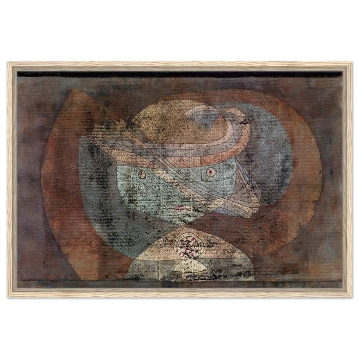 Movement around a Child (1928) by Paul Klee | Vintage wall art print - Framed Canvas - 60x90 cm / 24x36″ - Wood frame