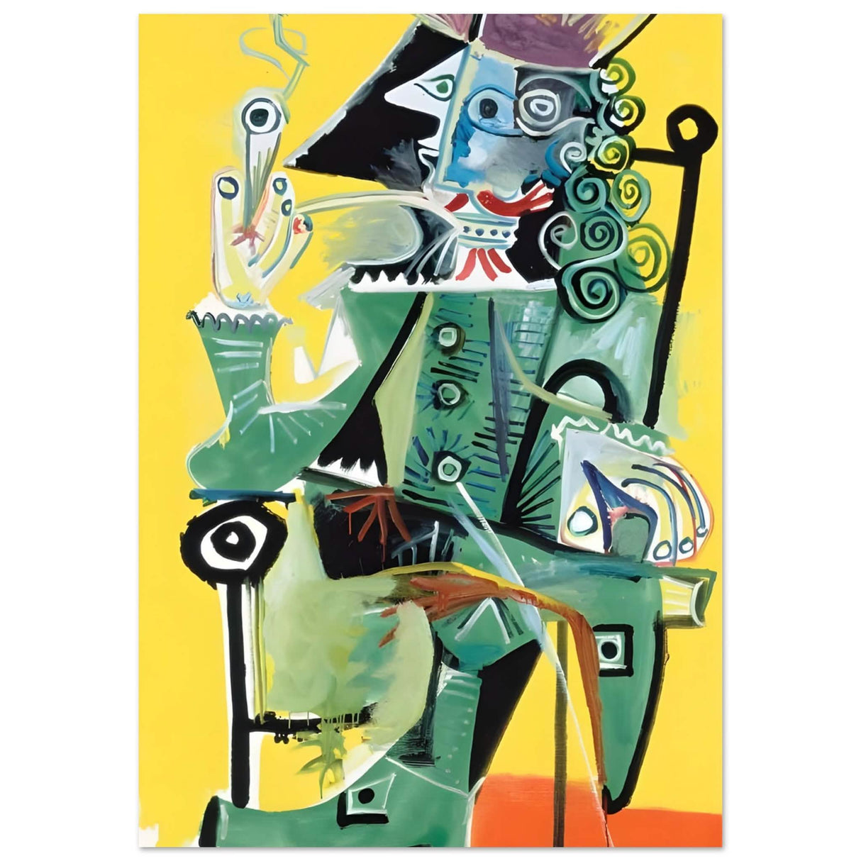 Musketeer by Pablo Picasso 1968 - Aluminum Print - 70x100 cm / 28x40″ -