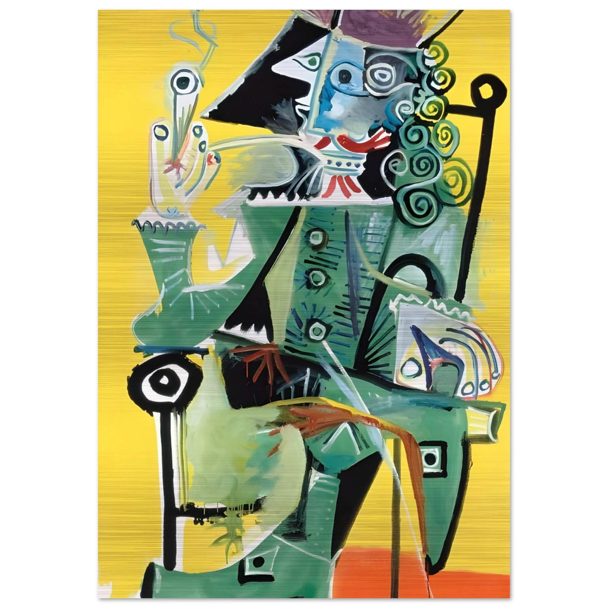 Musketeer by Pablo Picasso 1968 - Brushed Aluminum Print - 70x100 cm / 28x40″ -