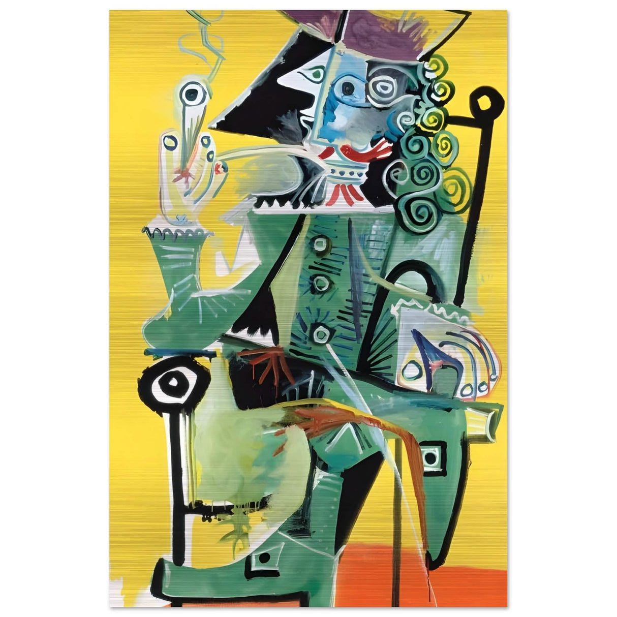 Musketeer by Pablo Picasso 1968 - Brushed Aluminum Print - 50x75 cm / 20x30″ -