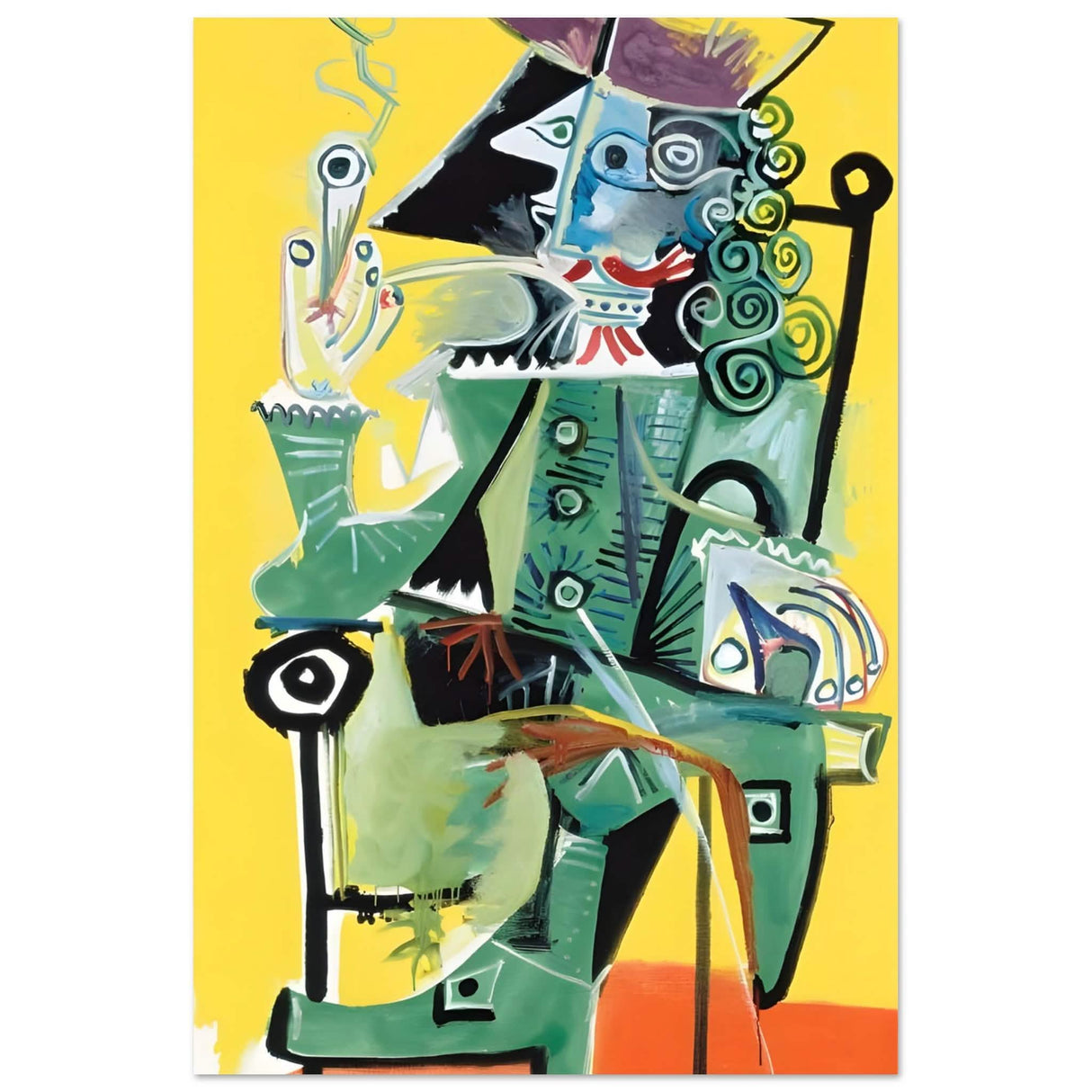 Musketeer by Pablo Picasso 1968 - Aluminum Print - 60x90 cm / 24x36″ -