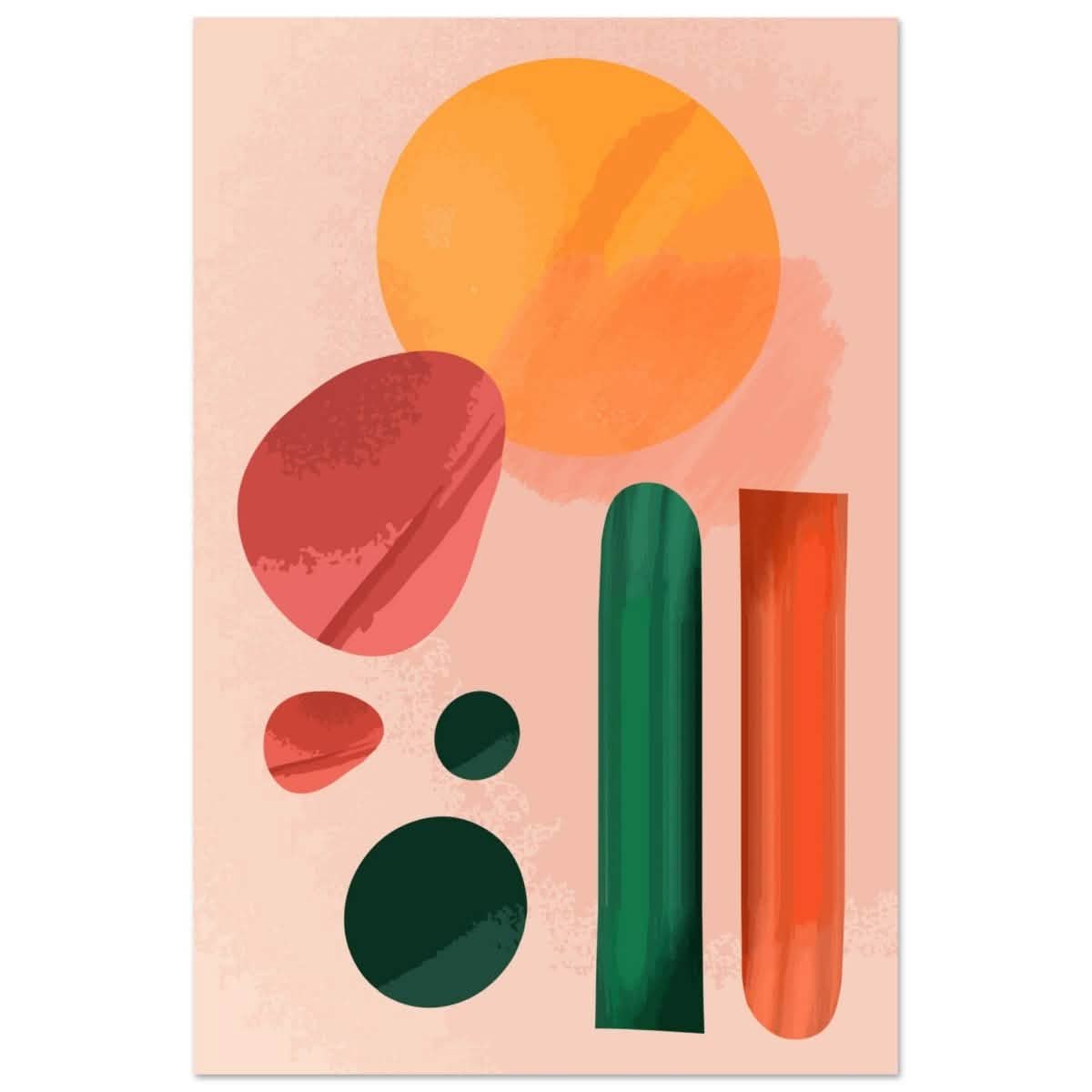 Muted Vibrance | Abstract Minimalism | wall art print - Aluminum Print - 30x45 cm / 12x18″ -