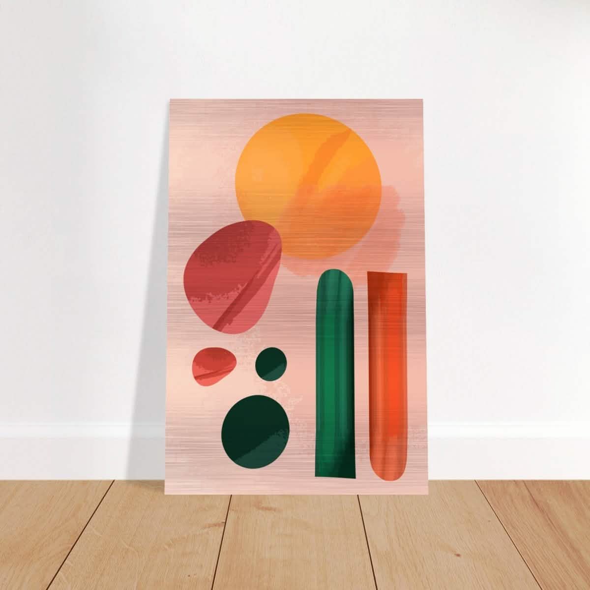 Muted Vibrance | Abstract Minimalism | wall art print - Brushed Aluminum Print - 30x45 cm / 12x18″ -