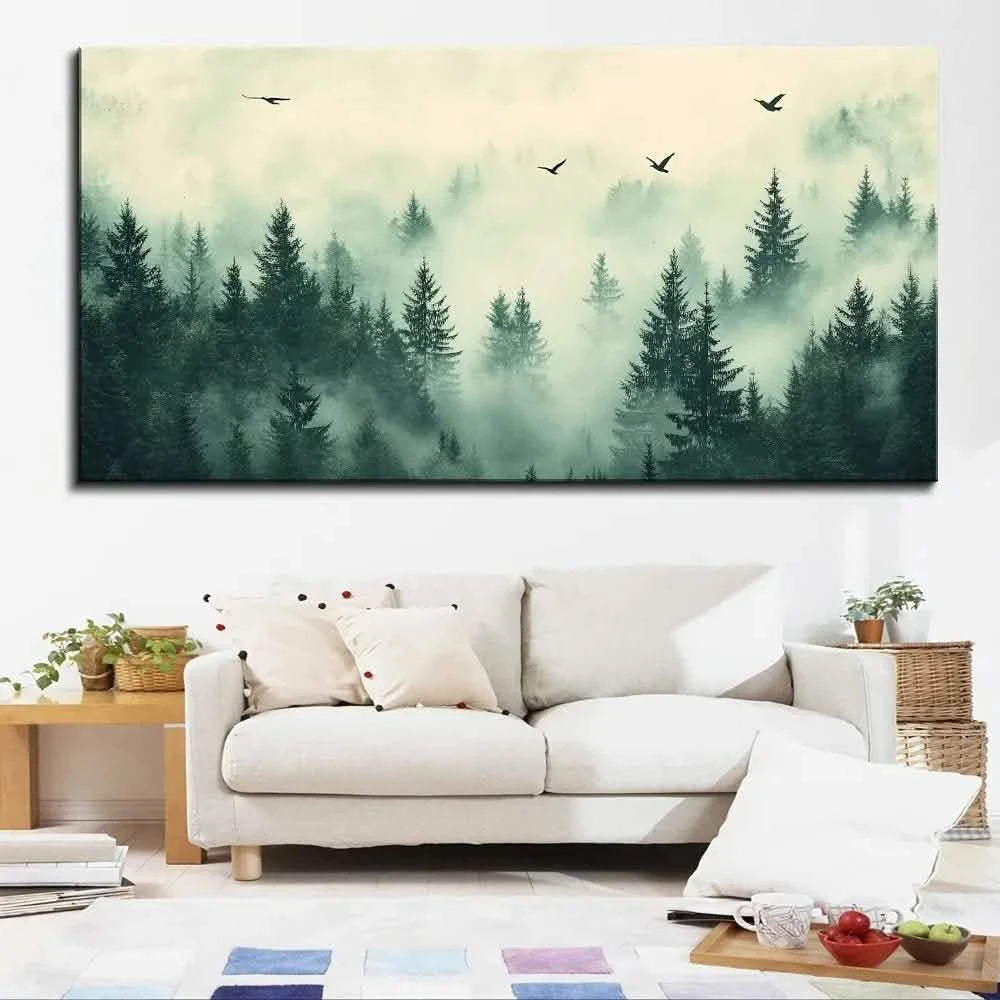 Mystic Forest – A Tranquil Escape into Nature | Wall art print - Panoramic - 70x100 cm / 28x40″ - Acrylic Print -