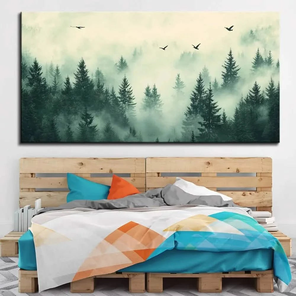 Mystic Forest – A Tranquil Escape into Nature | Wall art print - Panoramic - 70x100 cm / 28x40″ - Acrylic Print -