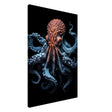 Mystic Tides: The Octopus of Blue and Crimson | wall art print | Animal Kingdom collection - Canvas - 60x90 cm / 24x36″ -