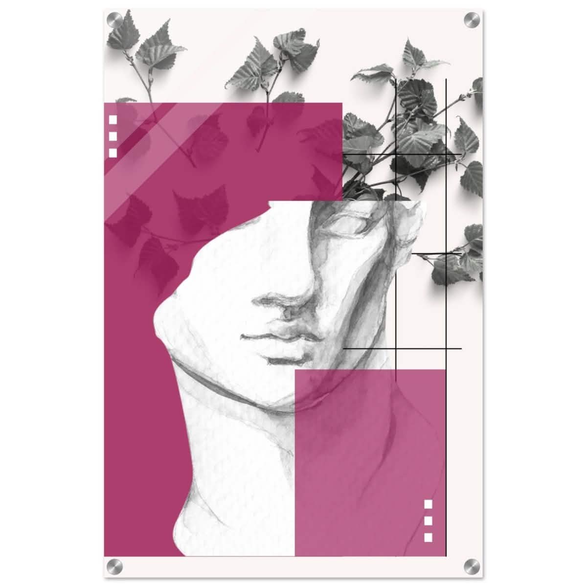 Neo - Classical Fusion: The Timeless Gaze | Surrealism & Abstraction Wall art print - 50x75 cm / 20x30″ - Acrylic Print -