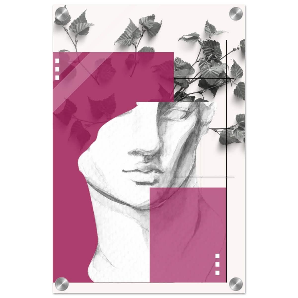 Neo - Classical Fusion: The Timeless Gaze | Surrealism & Abstraction Wall art print - 30x45 cm / 12x18″ - Acrylic Print -