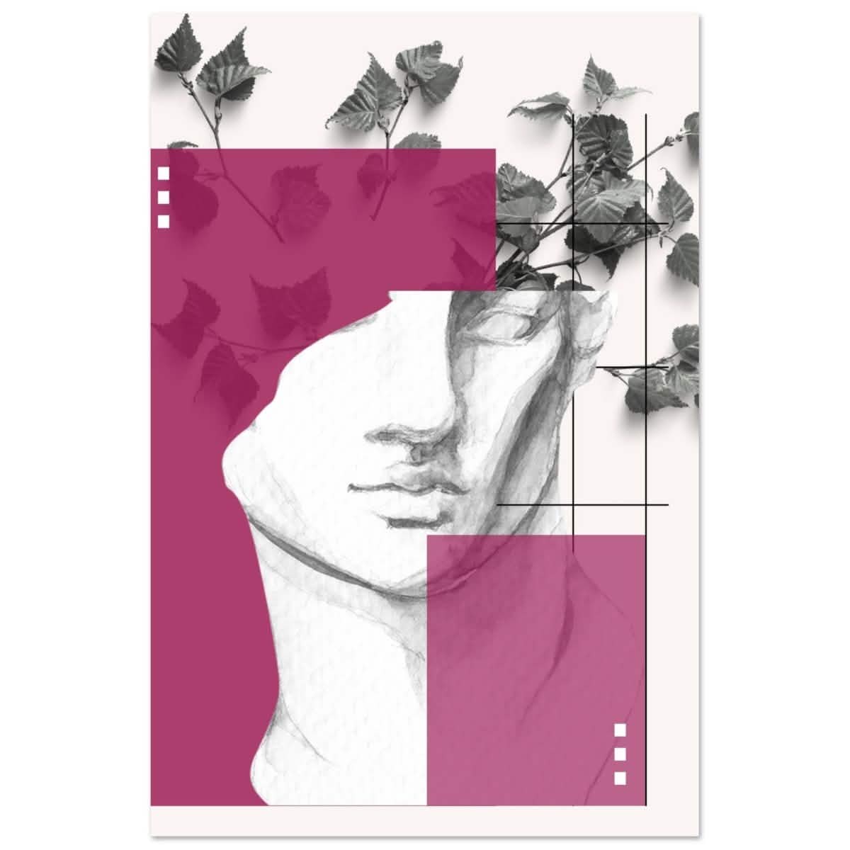 Neo - Classical Fusion: The Timeless Gaze | Surrealism & Abstraction Wall art print - 50x75 cm / 20x30″ - Aluminum Print -