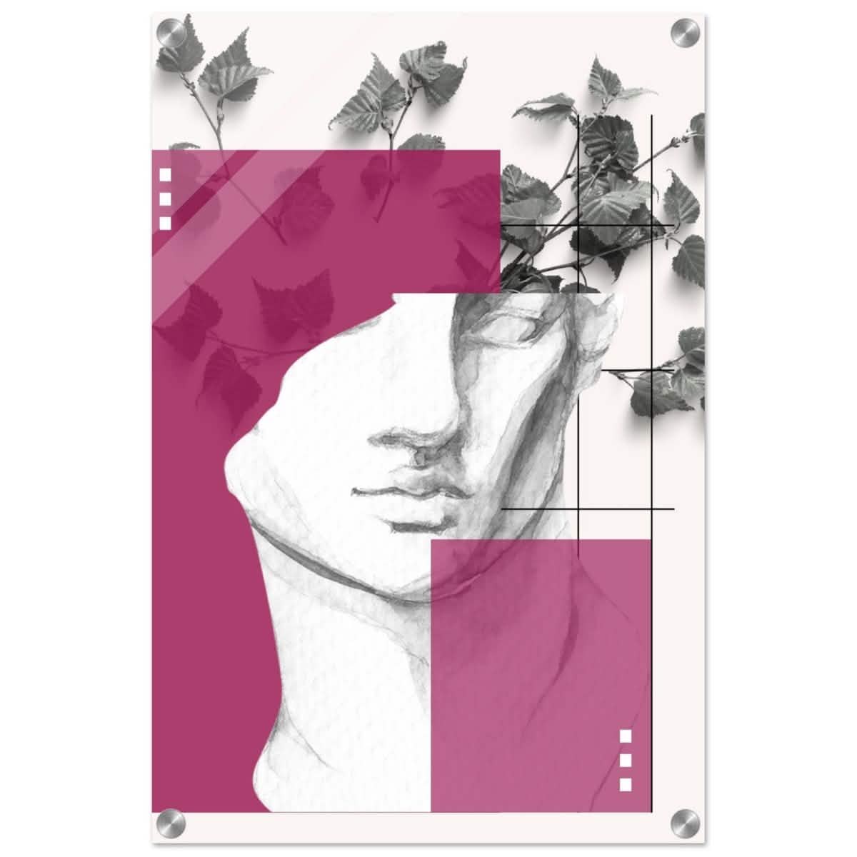 Neo - Classical Fusion: The Timeless Gaze | Surrealism & Abstraction Wall art print - 40x60 cm / 16x24″ - Acrylic Print -