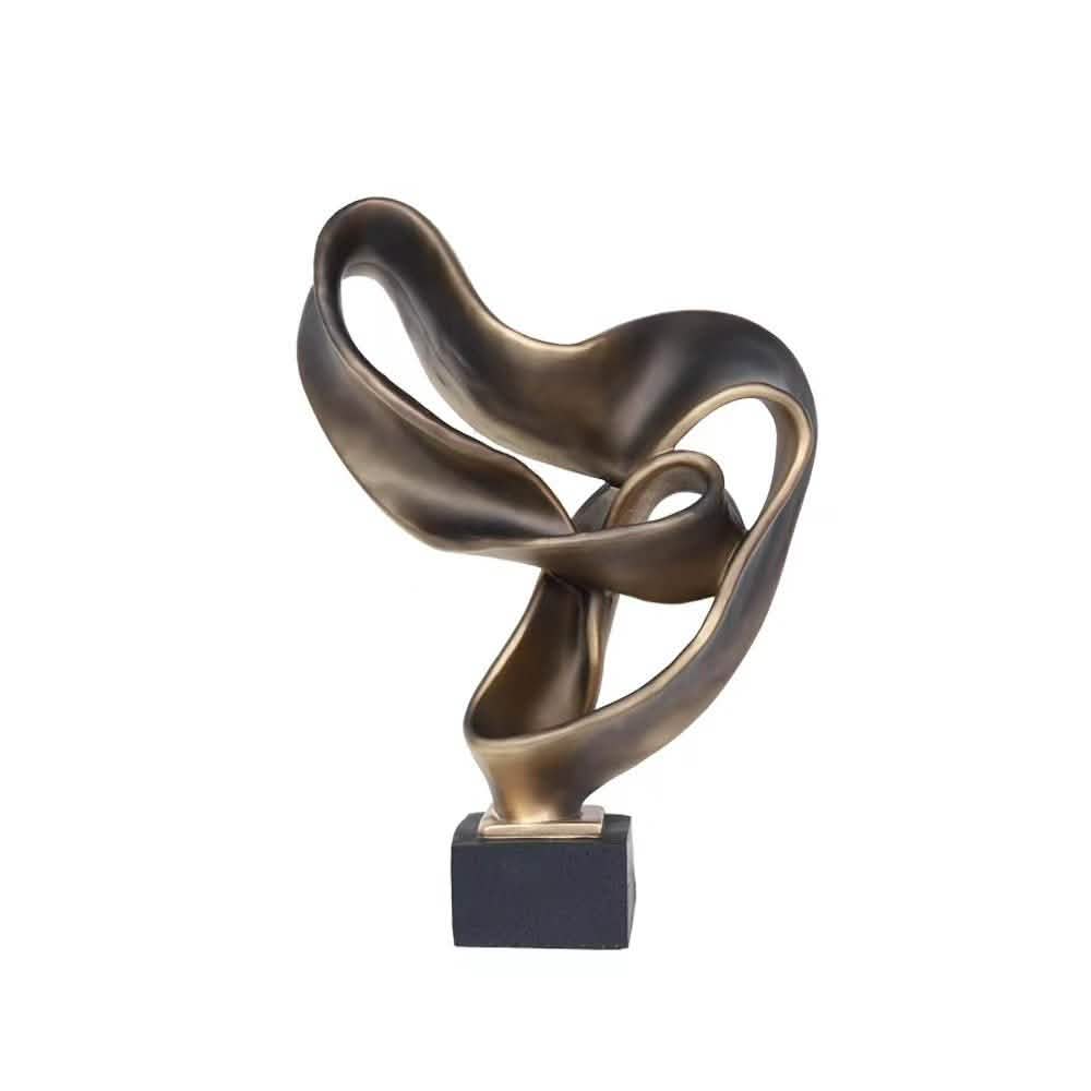 Nordic Abstract Resin Ribbon Ornaments - White L28W23H42cm -