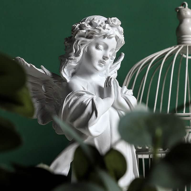Nordic creative character angel plaster sculpture - Q1pc - Dozing angel -