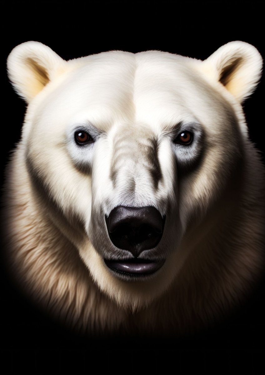 "Northern Kings" – Choose Your Polar Bear Portrait: Guardian, Sentinel, or Sovereign - 30x45 cm / 12x18″ - Design 2 - Acrylic Print