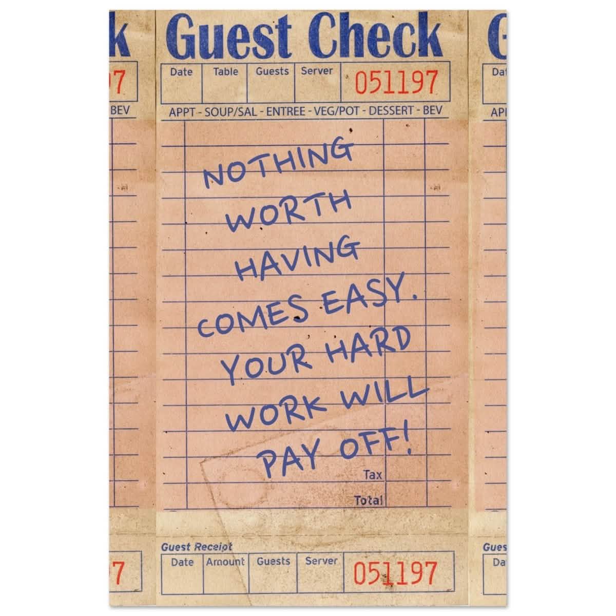 Nothing Worth Having Comes Easy | Motivational Pop Art wall art print - Aluminum Print - 60x90 cm / 24x36″ -