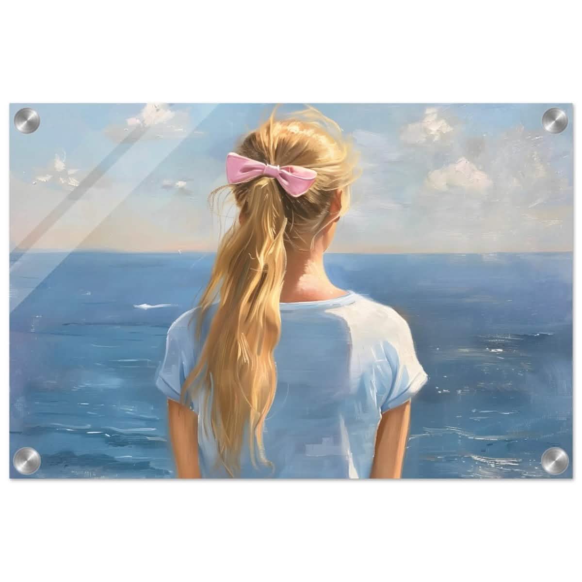 Ocean Reverie: A Journey into Serenity and Reflection | Contemporary Realism | wall art print - Acrylic Print - 30x45 cm / 12x18″ -