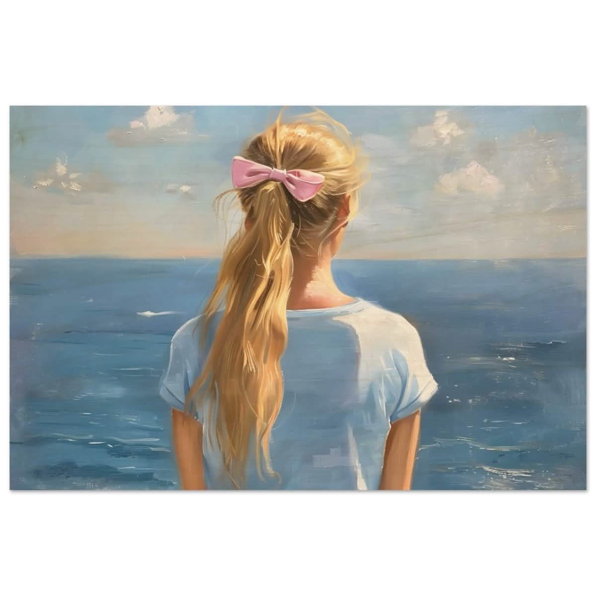 Ocean Reverie: A Journey into Serenity and Reflection | Contemporary Realism | wall art print - Wood Prints - 60x90 cm / 24x36″ -