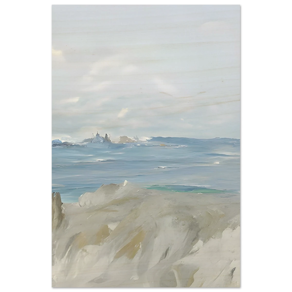 Ocean's Serenity – A Tranquil Seascape Masterpiece | Wall art print - Wood Prints - 30x45 cm / 12x18″ -