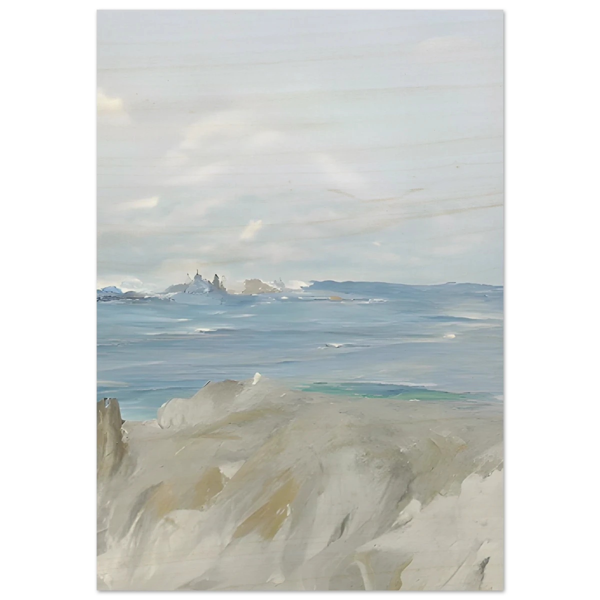 Ocean's Serenity – A Tranquil Seascape Masterpiece | Wall art print - Wood Prints - 70x100 cm / 28x40″ -