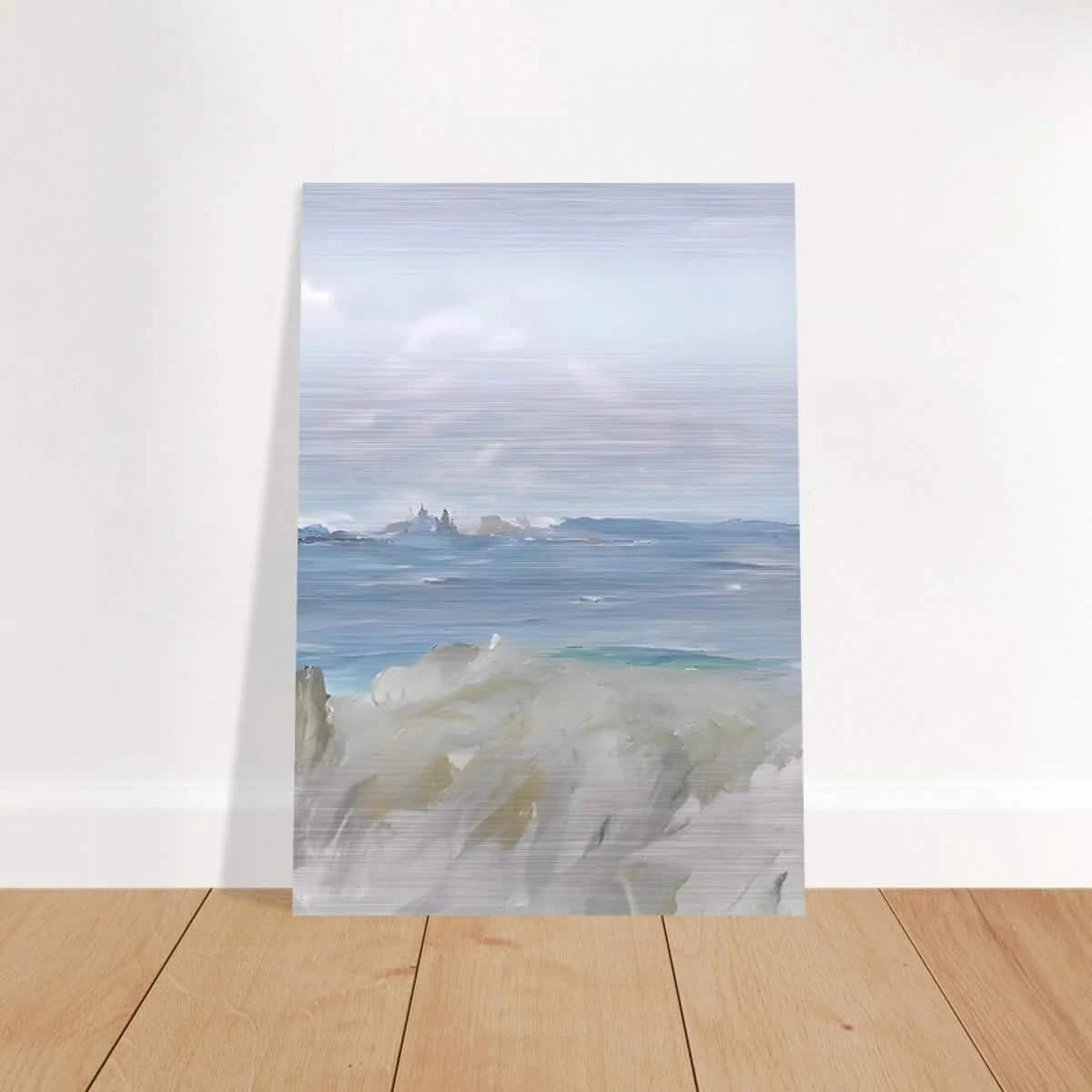 Ocean's Serenity – A Tranquil Seascape Masterpiece | Wall art print - Brushed Aluminum Print - 70x100 cm / 28x40″ -