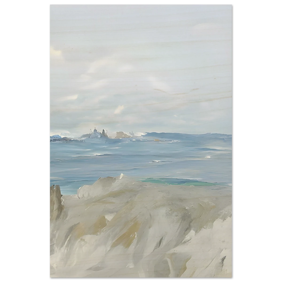 Ocean's Serenity – A Tranquil Seascape Masterpiece | Wall art print - Wood Prints - 50x75 cm / 20x30″ -