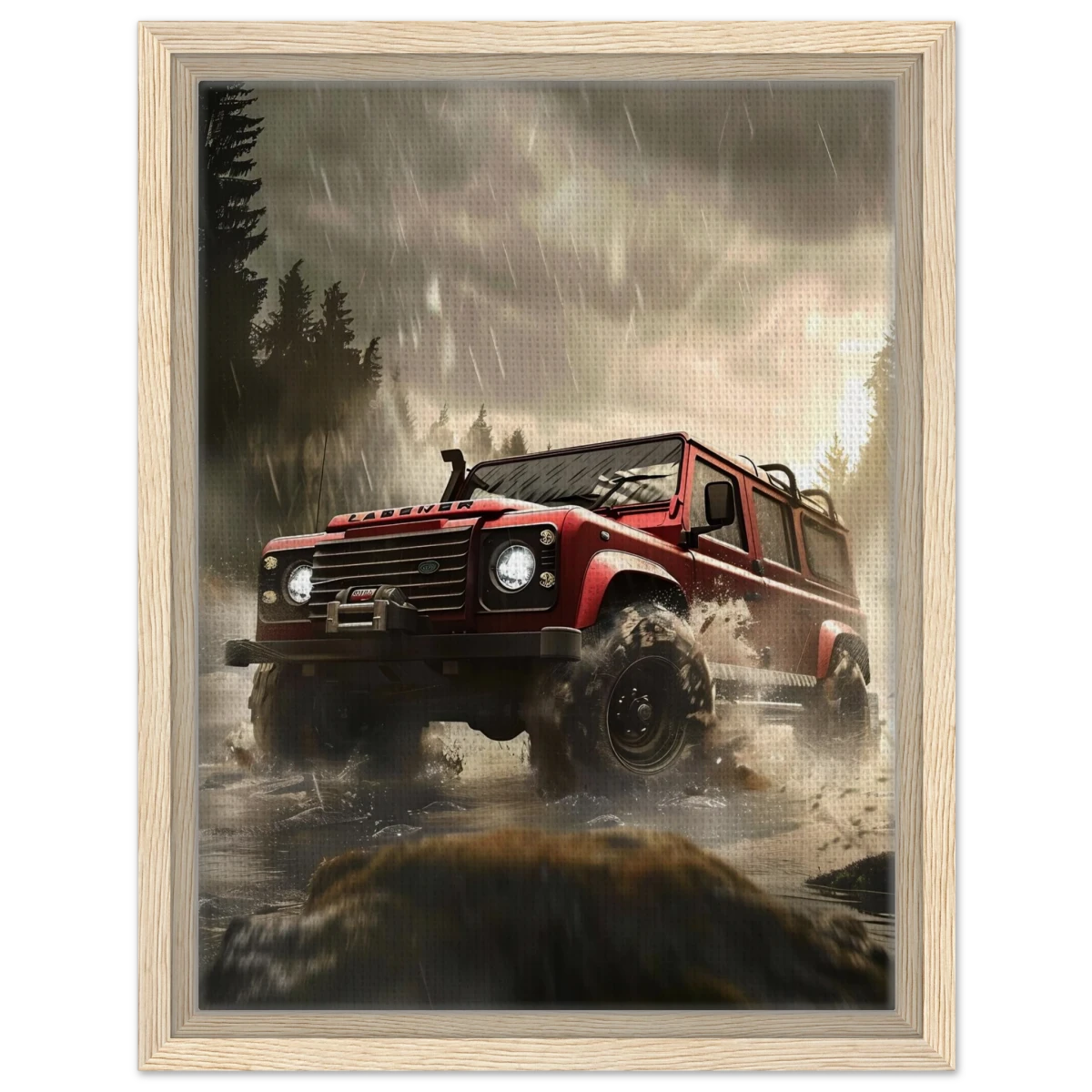 Off - Road Legend – Conquer the Wild | Wall art - Framed Canvas - 30x40 cm / 12x16″ - Wood frame