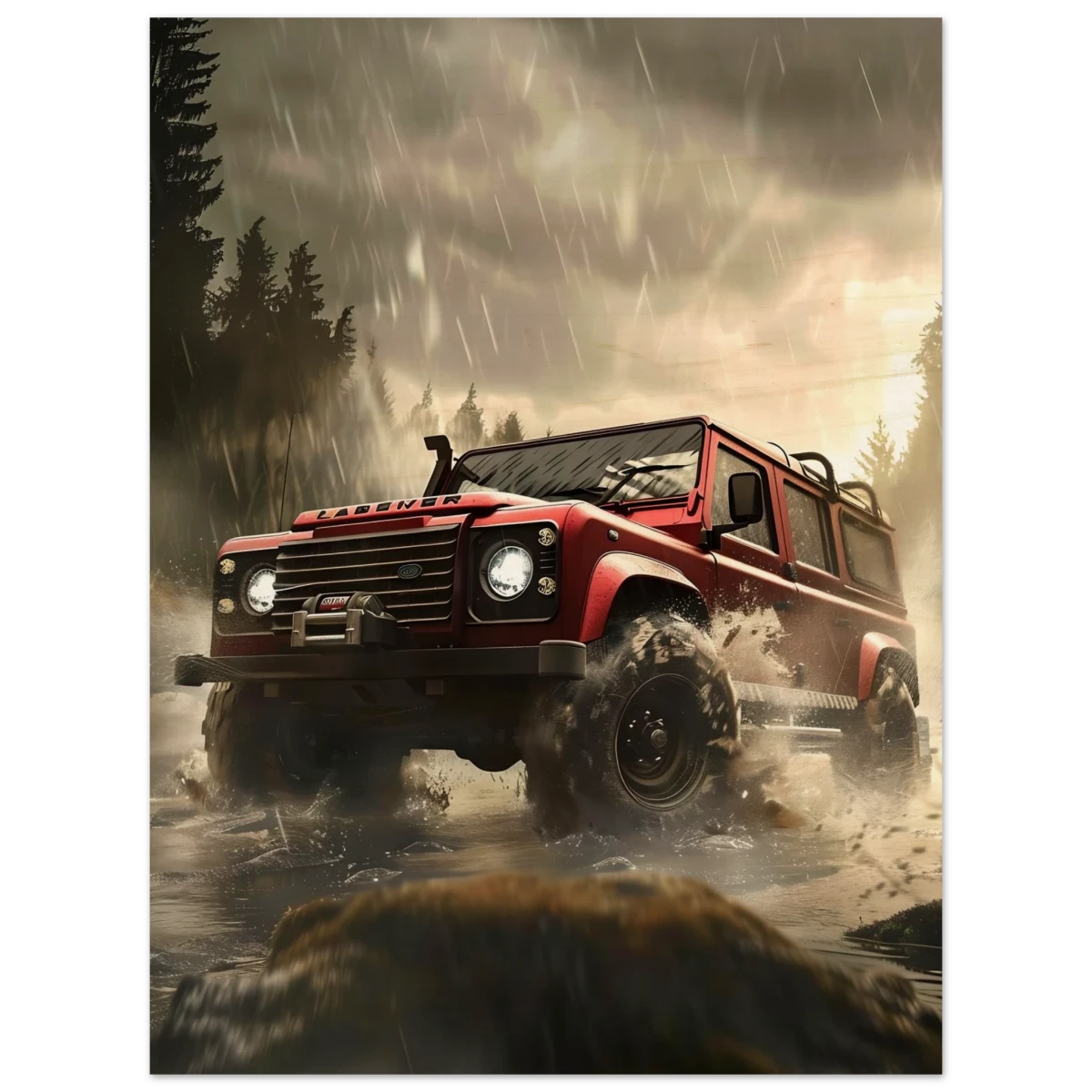 Off - Road Legend – Conquer the Wild | Wall art - Wood Prints - 30x40 cm / 12x16″ -