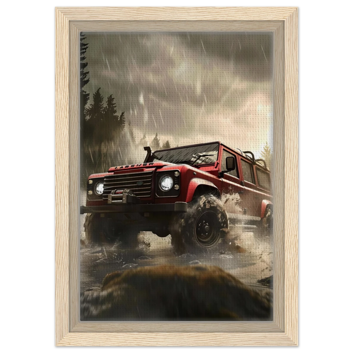 Off - Road Legend – Conquer the Wild | Wall art - Framed Canvas - 20x30 cm / 8x12″ - Wood frame