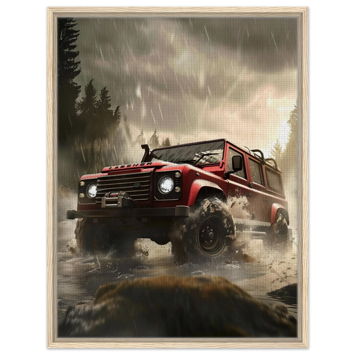 Off - Road Legend – Conquer the Wild | Wall art - Framed Canvas - 60x80 cm / 24x32″ - Wood frame