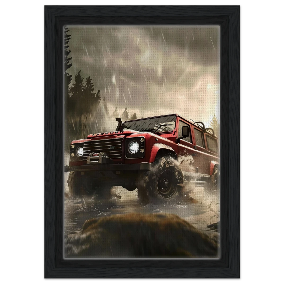 Off - Road Legend – Conquer the Wild | Wall art - Framed Canvas - 20x30 cm / 8x12″ - Black frame