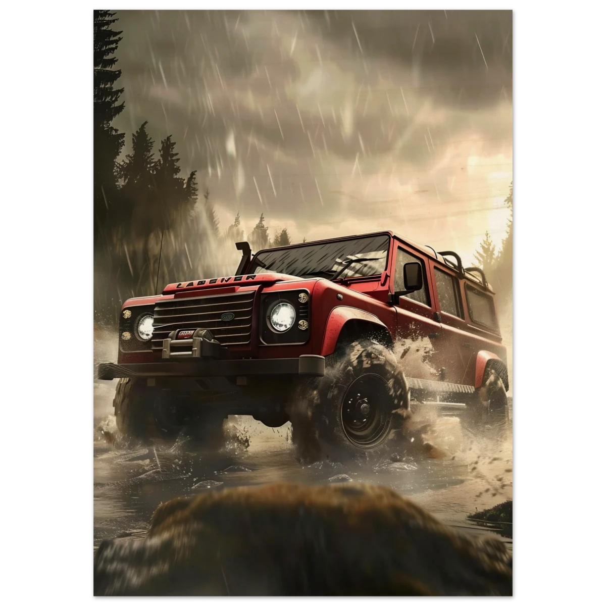 Off - Road Legend – Conquer the Wild | Wall art - Wood Prints - 50x70 cm / 20x28″ -